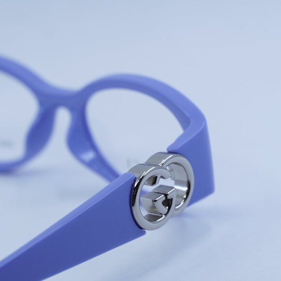 🕶️ New Gucci GG1693O 003 Eyeglasses - Violet with Silver Frame - Picture 7 of 11